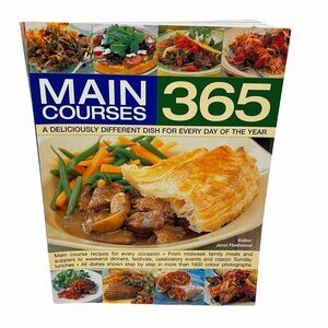 Hermes House 365 Main Courses Cookbook Jenni Fleetwood OS Multicolor Illustrated